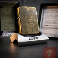Zippo Armor Dragon Qhilin 5 Side ARMOR SERIES Special Original With Seal Orange