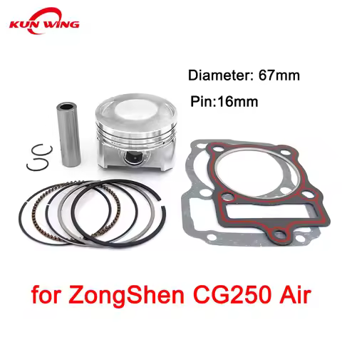 67mm Piston Kit Gaskets for ZongShen CG250 CG 250 Air Cooled 250 250CC Engine Parts