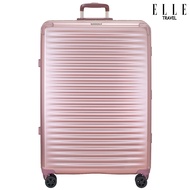 ELLE Travel Ripple Collection, กระเป๋าเดินทางขนาดใหญ่ 28"นิ้ว 100%โพลีคาร์บอเนต(PC) อะลูมิเนียมเฟรมล๊อคความปลอดภัยสูง พร้อมผ้าคลุมกระเป๋า