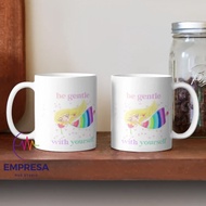 Gorgeous Illustration Of Dreamy Girl GentleBe With Yourself Drinking Glass Cup Gift Hampers Coffee M