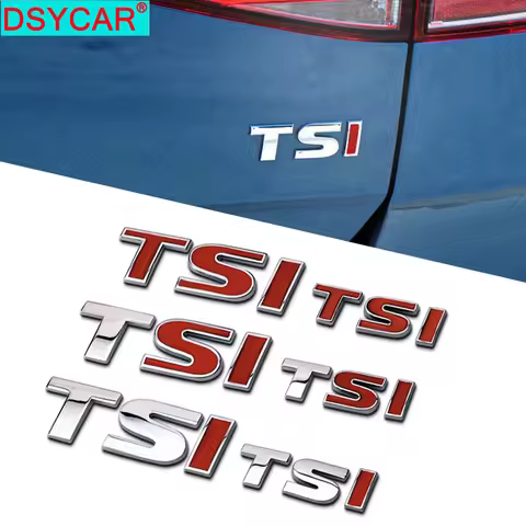DSYCAR 1Pcs New 3D Metal TSI Car Side Fender Rear Trunk Emblem Badge Decals for Volkswagen Sagitar G