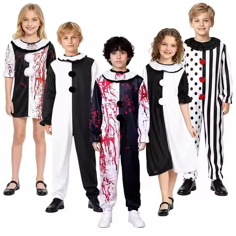Halloween COS Costumes Broken Soul Clown Costumes Black and White Clown Return Soul Broken Soul Clow