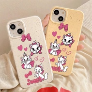 Mary Cat Iphone 11 12 13 14 15Pro Max IPX Xr Xs Max 7 8 6s Plus Wheat straw Soft Silicone Phone Case