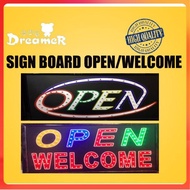 [READY STOCK] LED DISPLAY SIGN BOARD - OPEN WELCOME / OPEN (SCISSORS) / OPEN / WELCOME