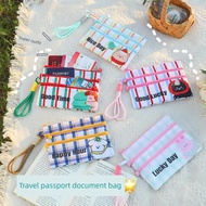 travel kit ziplock bag Beg simpanan dokumen comel, pemegang pasport perjalanan, beg kad pasport zip 
