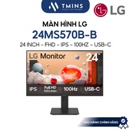 LG 24MS570B-B 24 Monitor", IPS, FHD, 100Hz, 5ms, 250nits, Speaker, USB-C 65W - Genuine product