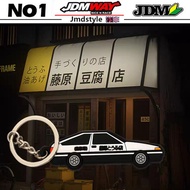 AE86 Car Model PVC Key Chain Cartoon Mini Anime Figure Key Ring Keychain Initial D Key Holder
