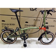 Pikes PAIKESI Foldable Bicycle Brompton Bike 3sixty Camp Royale Foldie