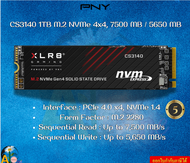 PNY SSD CS3140 1TB M.2 NVMe 4x4 7500 MB / 5650 MB- M280CS3140-1TB-CL รับประกันสินค้า5ปี