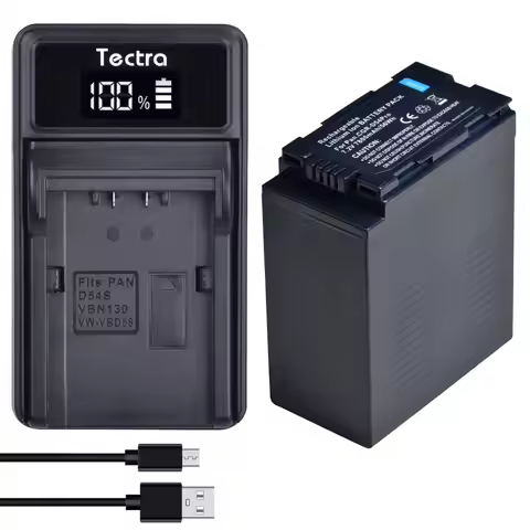 CGA-D54 CGA-D54S 7800mAh Li-ion Battery/Charger for Panasonic AG-HPX255 AG-HVX200 AG-HVX201 NV-DS29 