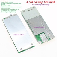 Mạch BMS 4S 100A LiFePO4 12V có cân bằng tản nhiệt – Bảo vệ pin 3.2V 4 cell nối tiếp