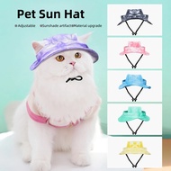 New Dog Cat Hats Pet Sun Hats Dog Baseball Cap Dogs Trucker Hat with Ear Holes Adjustable Drawstring