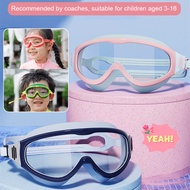 【Comfortable Wide View】 JS HD Kids Large Frame Waterproof Anti-Fog Swimming Goggles Kids Swimming Go