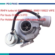 engine turbo kit RHF4 turbocharger supercharger 8980118923 8980118922 for Isuzu D-Max Holden Rodeo Colorado 3.0L FE-1106