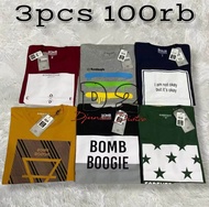 3 PCS 100 RB - KAOS OBLONG DISTRO FULL TAG || 3PC 100RB kaos Pria Terbaru 2021/Kaos Bombboogie Terba