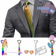 MIHAN Shirt Neckties, Rainbow Colorful Striped Tie,  Personality Men Accessories Gay Parade