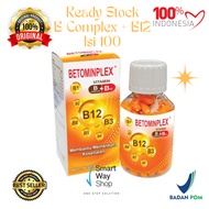 Vitamin B Complex + B12 BETOMINPLEX Vit B1+B2+B3+B5+B6+B9+B12 contains 100 Tablets ORI BPOM
