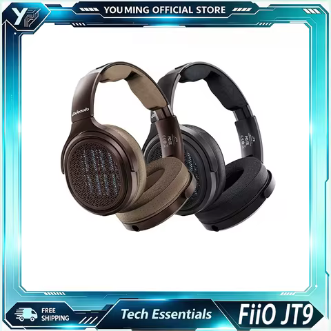 FiiO JT9 Over‑Ear Wired Headphones Hi‑Fi High Fidelity Monitor Headset For Music Audiophile Professi