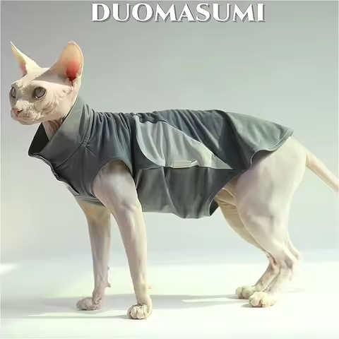 Sunproof Cooling Breathable UV Protection Thin Clothes for Sphynx Devon Rex Abyssinian Cats