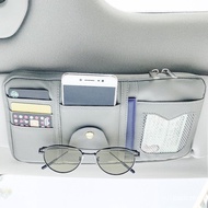 **PU Leather Car Sun Visor Organizer Card Holder Multifunction Storage Bag Car Interior Accessories 
