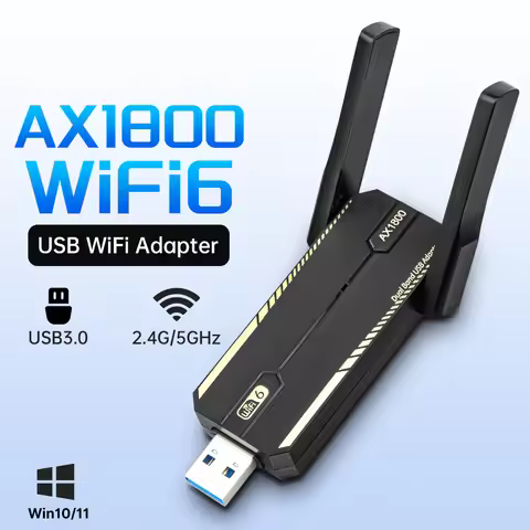 AX1800 WiFi 6 USB3.0 WiFi Dongle Dual Band 2.4G/5GHz 802.11AX 1800Mbps USB WiFi Adapter Laptop PC Fo