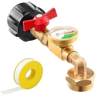 Propane Refill Elbow Adapter 1lb to 20lb, 90 Degree with Tank Gauge Fill 1 Pound Bottles from 20lb T