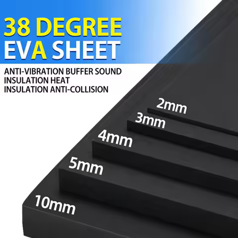 EVA Foam Sheet Roll, Black Foam Board, 38-Degree EVA Sheet, Anti-Static Sponge Foam Pad Lining