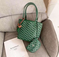 GOYARD กระเป๋าสไตล์เกาหลีตะกร้าผัก2023กระเป๋าช้อปปิ้งสะพายไหล่สำหรับกระเป๋าหิ้วทรงสี่เหลี่ยมความจุขนาดใหญ่ขนาดเล็ก