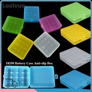 LUOLVUO 18650 Battery Box, Coloful Plastic Battery ,  Anti-slip 4 AA AA Rechargeable Battery Contain