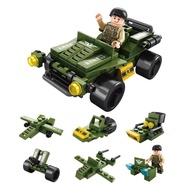 Lele BROTHER 106 Bricks 6 in 1 Military Car Building Blocks Toy