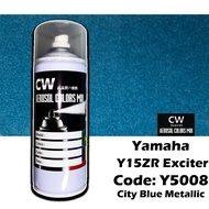 CITY BLUE Yamaha Y15ZR Exciter Y5008 Biru Cover High Quality Paint CW Aikka Aerosol DIY Spray 370ml 