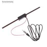 forstretrtomj Car AM FM Radio Antenna Signal Amplifier Booster 12V Universal Windshield Car Electronic Radio Antenna Booster Car Accessories EN