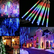 lampu meteor led isi 10pce batang/50cm /jatuh rain snow taman hias meteor/lampu meteor 50cm rgb