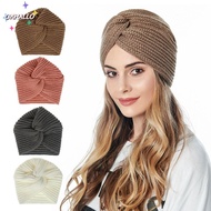OKHALLO Knot Bandanas Muslim Fashion Cross Turban Cap
