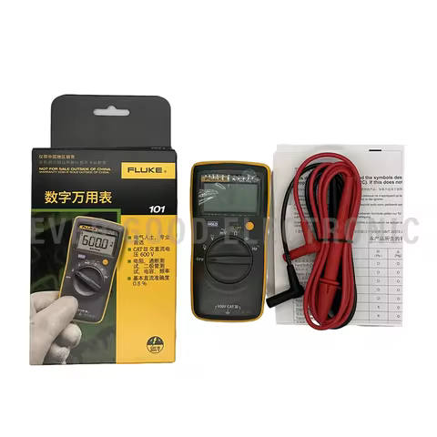 FLUKE 101 F101 KIT Mini Digital Multimeter Auto Range for AC/DC Voltage Resistance Capacitance Frequ