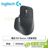 羅技 MX Master 3 無線滑鼠/藍牙/2.4G/4000dpi/Unifying/黑
