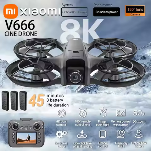 Xiaomi V666 Mini Drone 4K Professional WIFI 5G Drone Obstacle Avoidance Brushless Altitude Headless 