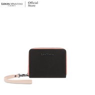 Louis Montini (Louis Montini (Emily) กระเป๋าซิปรอบใบสั้น กระเป๋าสตางค์ผู้หญิงหนังแท้ WL58