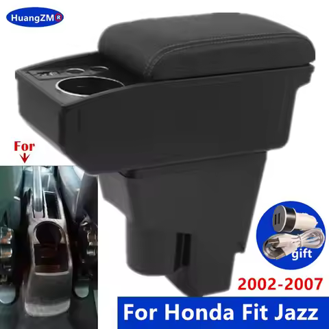 For Honda Jazz Armrest For Honda Fit Jazz 1 2002-2007 Car Armrest Box Storage box Interior Dedicated