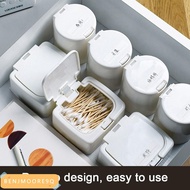 BENJMOORE9Q Storage Box, Pop Window Type Plastic Cotton Swab Box, Useful Double Grid Jewelry Storage
