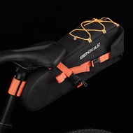 [countless1.sg] 10 L Bike Panniers Bicycle Commuting Bag Foldable Under Seat Bike Bag Waterproof