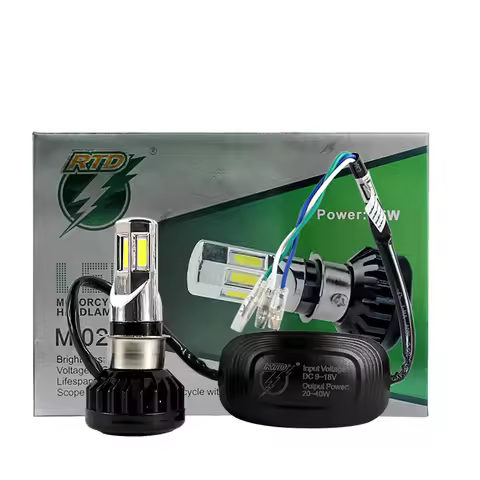 RTD 3 in 1 Universal Type M02E Motorcycle LED Headlight Bulb H4 HS1 BA20D P15D H6 AC/DC 3500LM 35W F