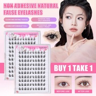 Cluster Super sticky Lashes Glue-Free False Eyelashes 10-12mm bqi Eyelash Extensions