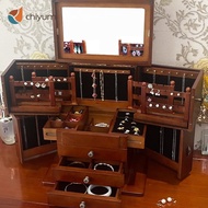 Chiyum.sg Jewellery Box Large Capacity Jewellery Organiser Retro Jewellery Box Organiser