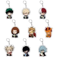 Anime Boku no Hero Academia Midoriya Izuku Todoroki Shoto Bakugou Katsuki Keychain Cosplay Accessori