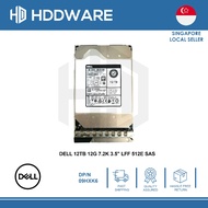 DELL 12TB 12G 7.2K 3.5" LFF 512E SAS // 09HXK6 // 9HXK6 // HUH721212AL5200