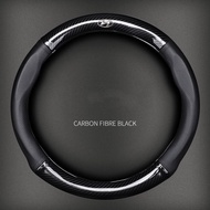 Carbon Fiber Leather Car Steering Wheel Cover Protector 38CM/15INCH Accessories Fits All Hyundai Mod
