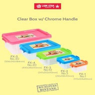 Box serbaguna / Lion star / FX-3 Clear Box No. 10 W Chrome Handle Kotak Serbaguna Lion Star