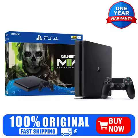 PlayStation 4 Slim 1TB System, Call of Duty Modern Warfare II Bundle, Black Console