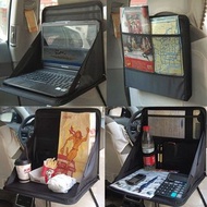 全新 車載電腦架 汽車用品折疊椅背餐桌 車用筆記本架桌子飲料架置物架 w6614